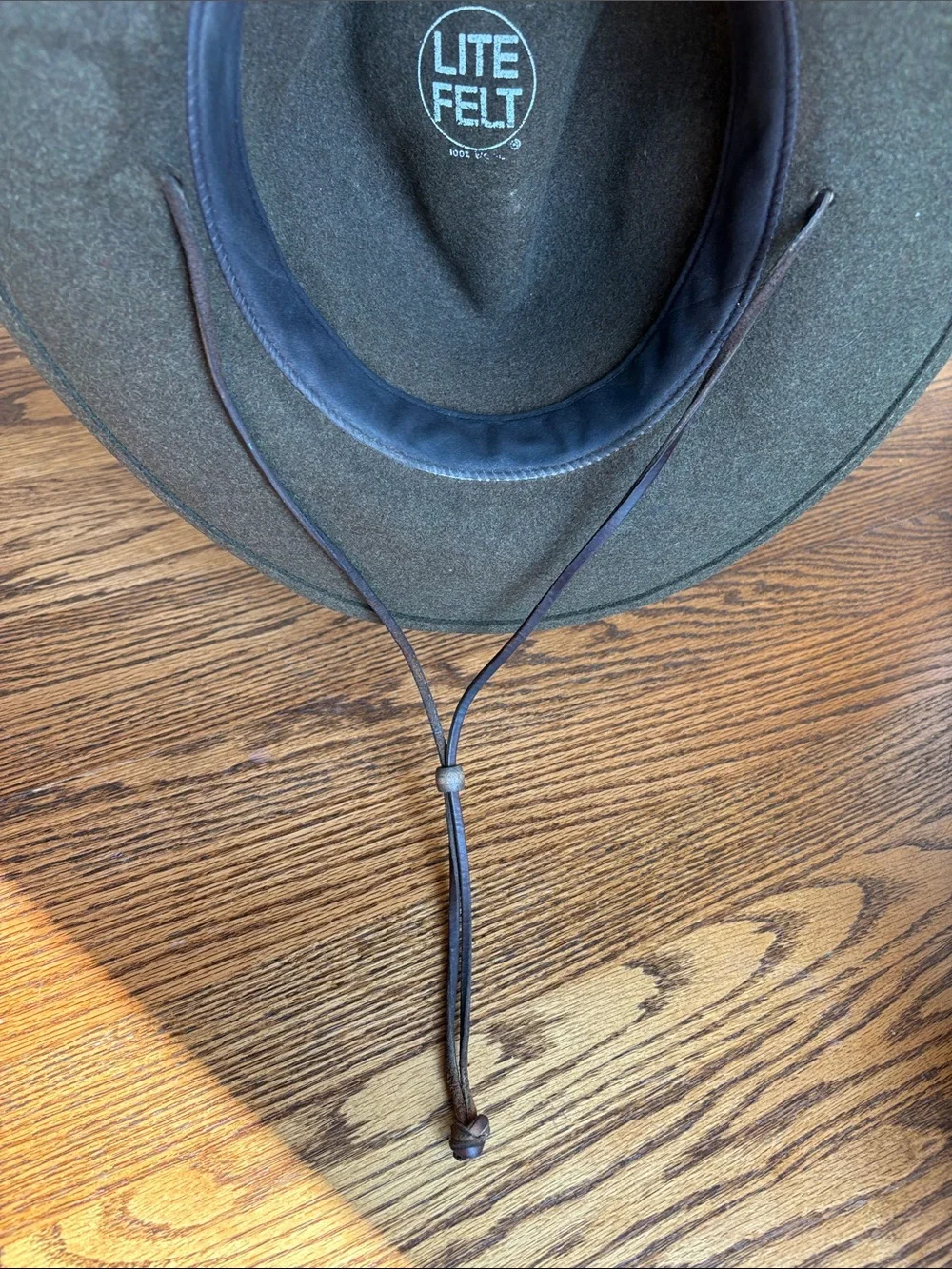 Bailey Men's Olive Wool Fedora Hat wool with Leather Band